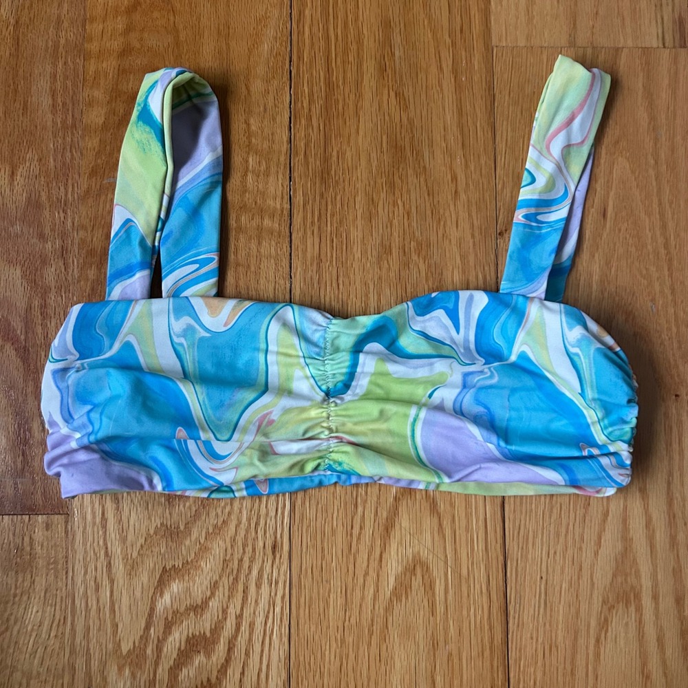 Colorful Abstract Print Crop Top